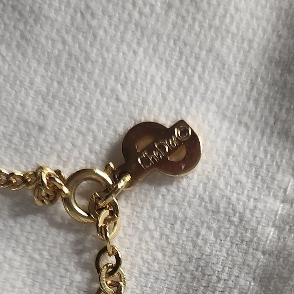 Christain Dior Gold and Black Necklace wi - Picture 3 of 3